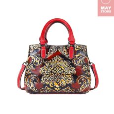 The European fashionable ancient retro style women handbags -embossed style with top layer cowhide leather handbag