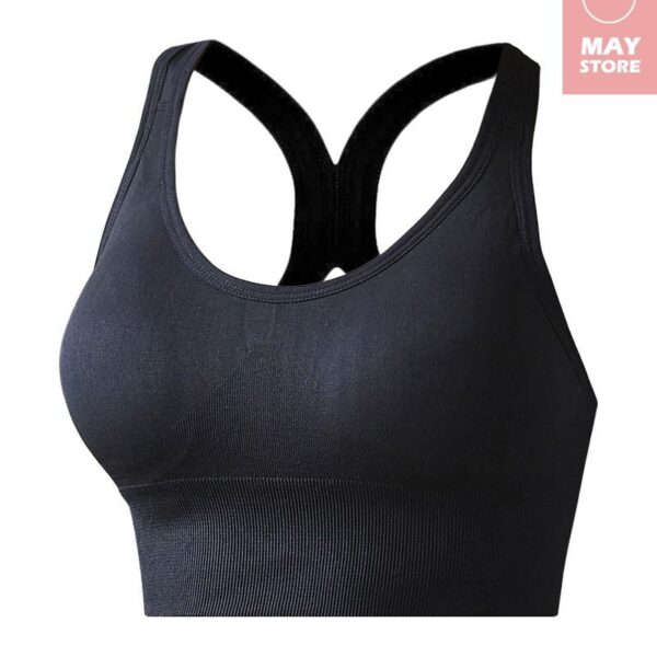 Wirefree Anti-Shock Anti-slip protective sports bras with sexy cross strap back styles and push up/ gathering features - Image 4