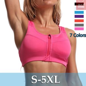 The comfortable anti-shock, sexy and curvy cotton sports bras with front zipper design ,  push up functions. It is the stylish bra without steel wires