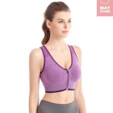 Sexy and breathable front zipper sports bra,the comfortable, wirefree, rimless sports lingerie for women