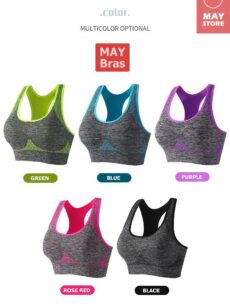 Anti-Shock, Seemless Wirefree, comfortable, push up colorful and fashionable sports bras.