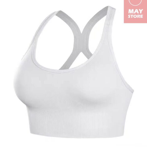 Wirefree Anti-Shock Anti-slip protective sports bras with sexy cross strap back styles and push up/ gathering features - Image 2