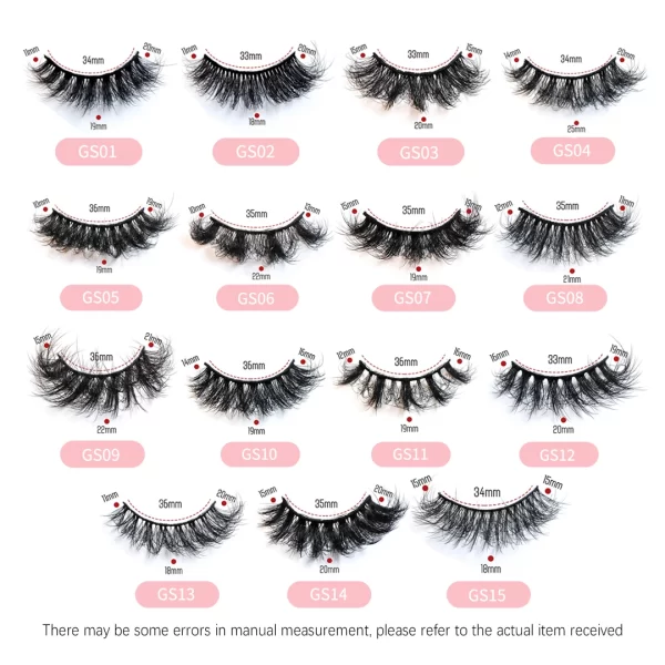 Enhance your eye makeup with our pack of 7 pairs of mink lashes. These fluffy lashes have a natural wispy and messy look, perfect for creating a manga-inspired style. Plus, enjoy free shipping - Image 2