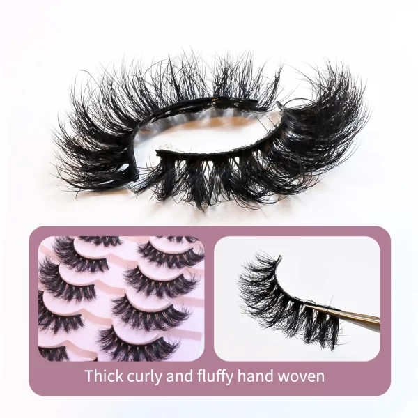 Enhance your eye makeup with our pack of 7 pairs of mink lashes. These fluffy lashes have a natural wispy and messy look, perfect for creating a manga-inspired style. Plus, enjoy free shipping